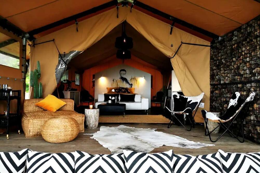 Waikanae RV Rental | Dreamy Safari Tent Rental for North Island Glamping