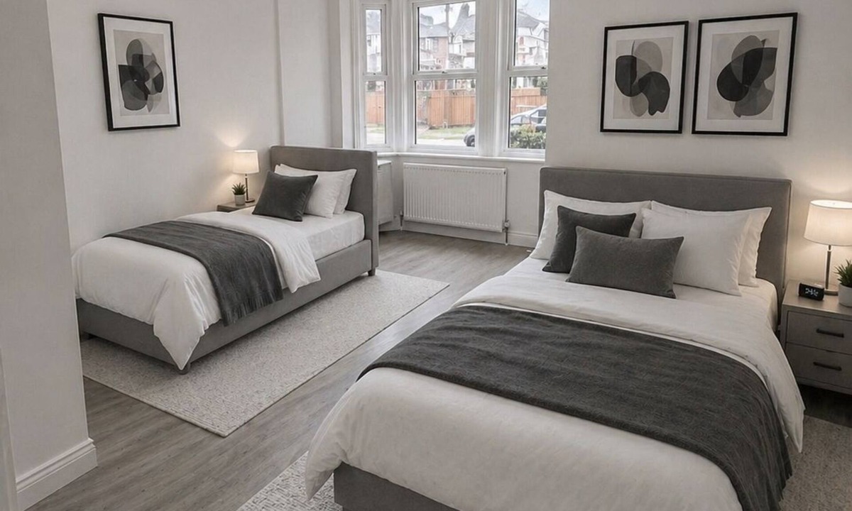 Haselbury House | Stylish 2 bed Morden fully furnished House with fast transport links to Central