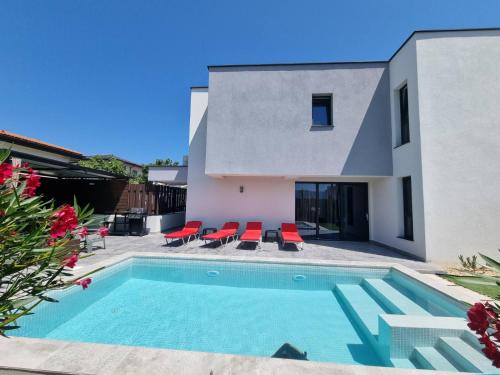 Lozenets Villa | villa Amethyst, private pool with heating and salt water