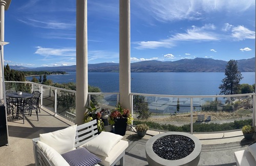 Westbank House | Lakeside Spanish Villa with 3 Patios + Hot Tub