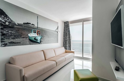 Figueretas Resort | All-Inclusive Joy Junior Suite at the Ibiza Twiins: Panoramic Beach Views