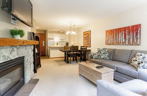 Whistler Condo | Aspens #328 Prime Ski-in Ski-out Location! Pool, Hot tubs, BBQ, sleeps 4
