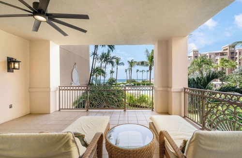 Seven Mile Beach Condo | Beach view condo with bunk beds overlooking 7Mile Beach at The Ritz-Carlton