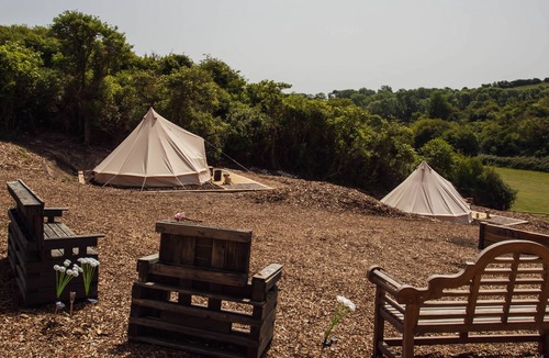 Alfriston RV Rental | Bluebell Hideaway luxury bell tent glamping
