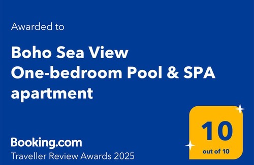 Saints Constantine and Helena Apartment | Boho Sea View One-bedroom Pool & SPA apartment