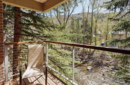 Aspen Condo | Chateau Eau Claire Unit 22 | Condo Overlooking the Roaring Fork River with a Private Deck