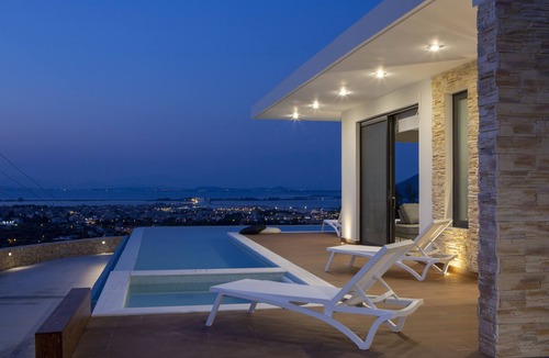 Lefkada Villa | Exceptional Views Topaz 2 Bedroom Villa With 70m2 Pool 5 Mins From City Centre