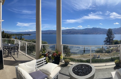 Westbank House | Lakeside Spanish Villa with 3 Patios + Hot Tub