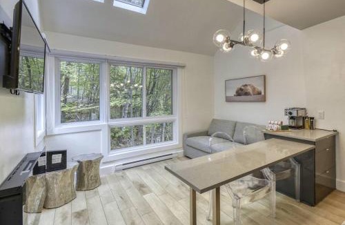 Mont-Tremblant Pedestrian Village Apartment | Le Chic Cabriolet Cozy Ski Condo 300m to Lifts