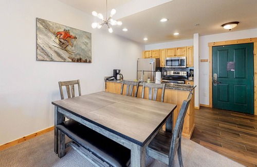 Copper Mountain Village Condo | Mountain-view condo with balcony, WiFi, W/D, fireplace, hot tub & sauna