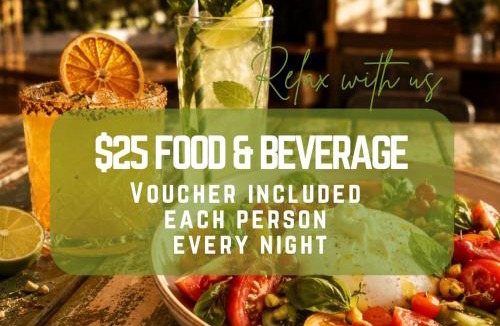 Foxton Beach Villa | Relax - Food & beverage package included at our onsite restaurant - OBE