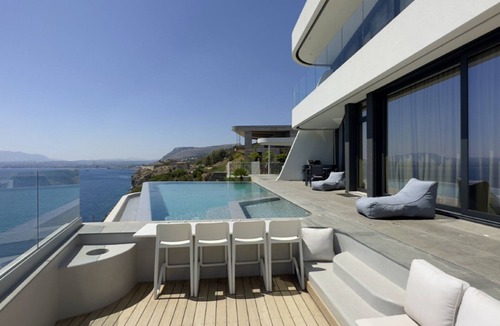 Malevizi Villa | Seafront Villa Elatheia, Divine Sea Views, Private Infinity Pool, Furnished.