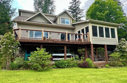 La Conception House | Spacious Chalet with vast, lakefront property w firepit, minutes from Tremblant
