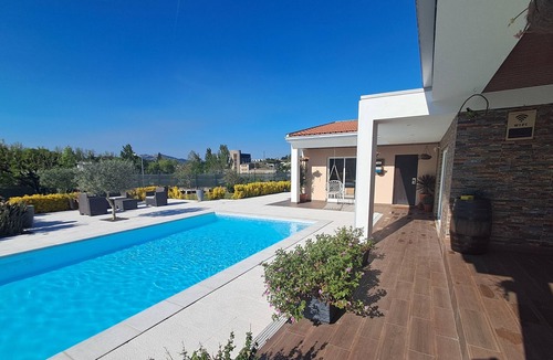 Beijos Villa | This house is ideal for 4 tourists. It offers a private pool, a closed garden .