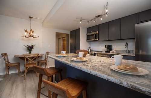 Peak 9 Condo | Trails End Alpine Dream Condo: Ski In/Out, Walk to Town