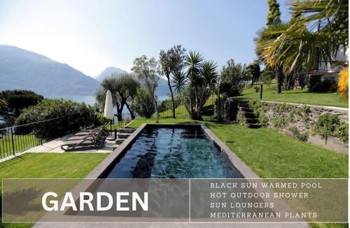 Santa Maria - Rezzonico House | Villa al Castello - Pool - direkte Seefront - 12 Gäste - 4SZ - 4 Bäder