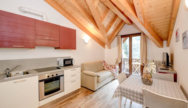 Apartment 'Rosa delle Dolomiti Bilocale3' with Mountain View & Shared Sauna