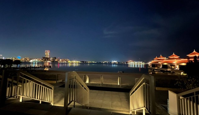 Beach Front Home at The Palm with Burj Al Arab View