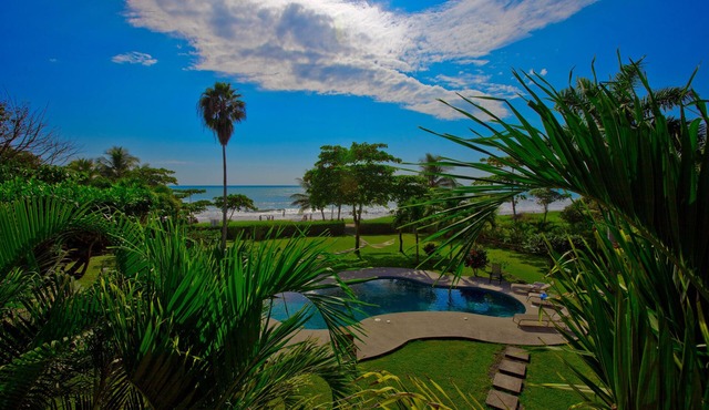Beachfront 5 Bedroom-4 Bath Two Story Villa. Pool, surf and sand right here