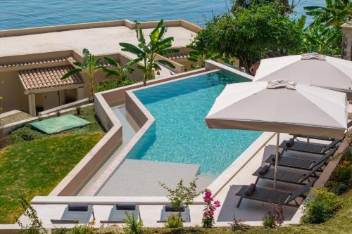 Beachfront Achillion Bay Villa in Corfu