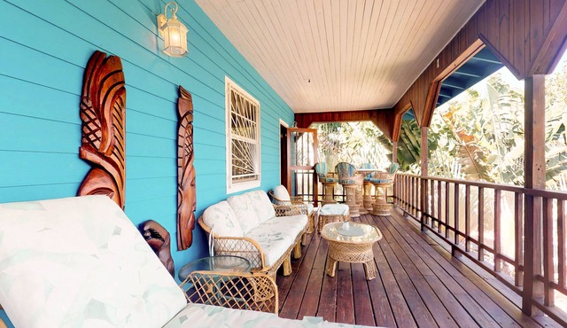 Beachfront, ocean view property w/private pool, dock, kayaks, WiFi & partial AC