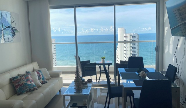 Beautiful condo with views of the beach
