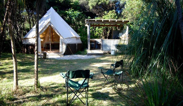 Boutique Beachfront Bell Tent Rental for Romantic New Zealand Holidays in Kaitaia