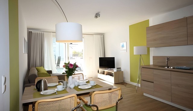 Comfortable Apartment with Balcony, Sauna and Partial Sea View in Börgerende