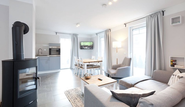 Comfortable first floor apartment with terrace & sauna