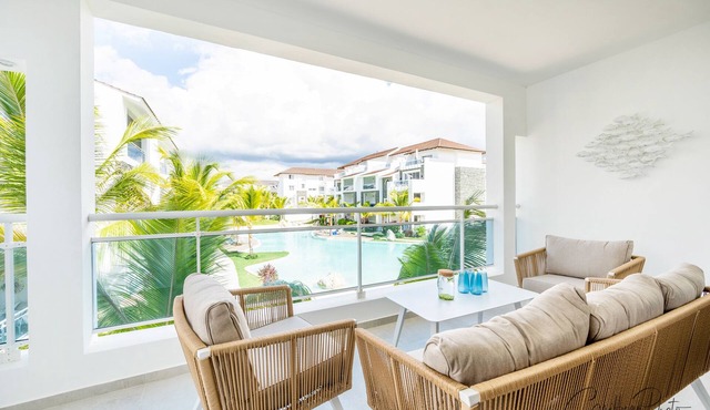 Dominicus Deluxe Apartment mit Poolblick