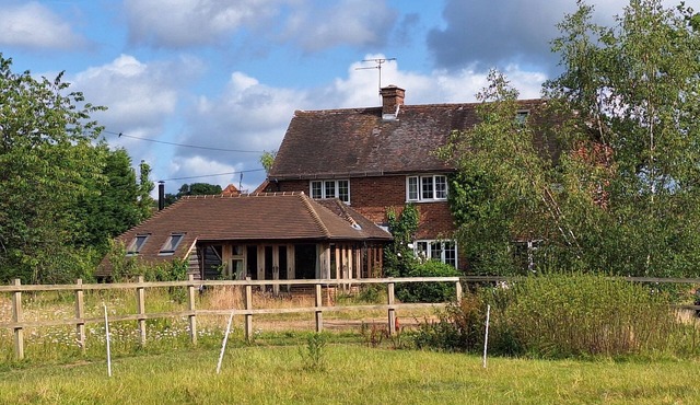 Farm in Quiet Hamlet with horse and sheep