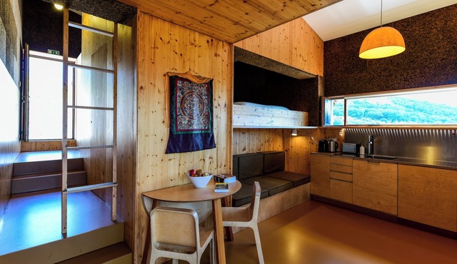 Independent studio house with panoramic terrace in mountain village.