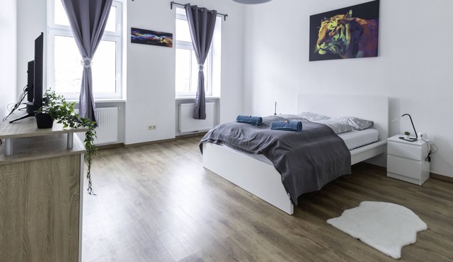 Large, spacious rooms, Modern apartment next to Metro, with Inner Garden