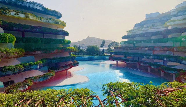 Luxury apartments 2 bedrooms in Boas de Ibiza urbanization with views