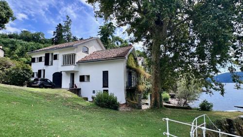 Luxury Lakefront Villa on Lake Maggiore with Private Beach