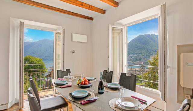 Mirador Del Lago with Lake View Balcony, Lugano, Switzerland