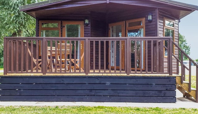 Modern two bedroom lodge, one double and one twin with en suite shower.