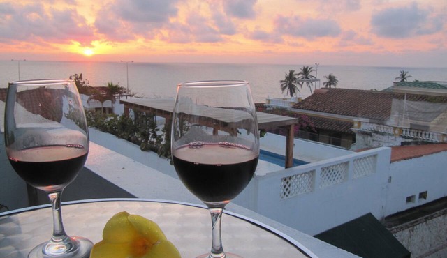 Old City Elegance with Magnificent Ocean Views and Sunsets from top roof.