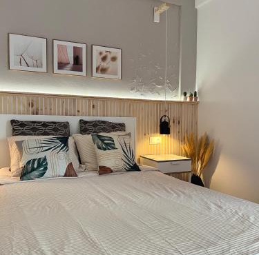 Quarto confortável com varanda