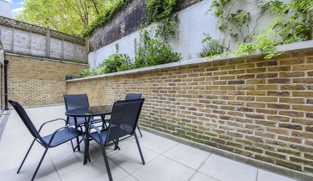 Spacious apartment with private patio