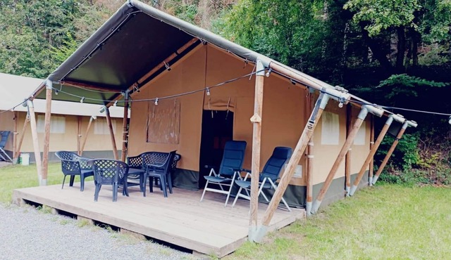 Spend the night in the middle of the Ardennes in your own Safari tent!