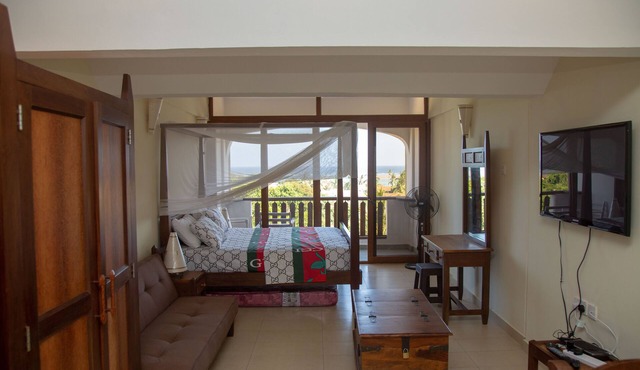 Studio Room 308 with a Breath taking view of Diani Beach.