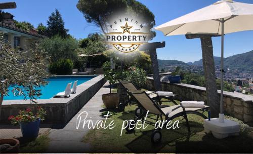 SUITE room with private pool area, near COMO lake, private parking
