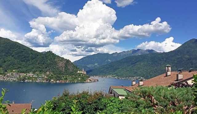 SUP APT rental with private beach at Lugano lake