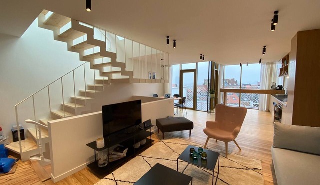 Top Floor New Duplex Stunning View In Trendy St Gilles