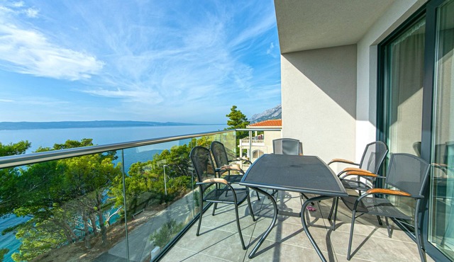 Two bedroom apartment with a swimming pool Brela, Makarska (A-19834-h)