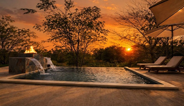Unique Furnished House,private pool,ocean & mount views,minutes from the Beach