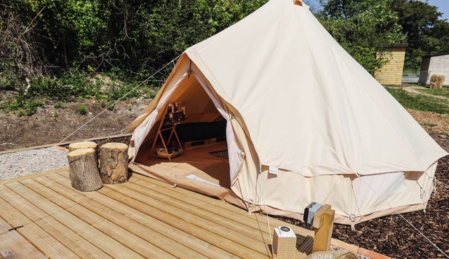 Violet Horizon luxury bell tent glamping
