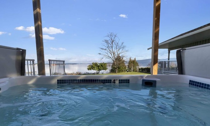 Crofton House | Oceanfront acreage with kitchen, bathroom, bedroom, laundry, Swim Spa & Jacuzzi